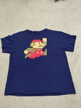 Super Mario Bros Graphic Navy Short Sleeve Tee